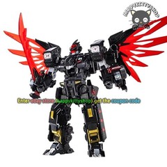 Quantum Heroes Dinoster Guardians Metatron Alpha Transformer Robot Figure Black