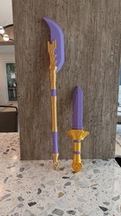 Demon Hunters Mira Spear Gokdo | 3D Printed Purple Gold Cosplay Prop Collectible