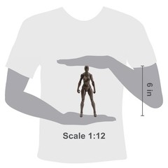 Coffee Brown 1:12 EPIC HACKS Blank Female Action Figure 6″ Boss Fight