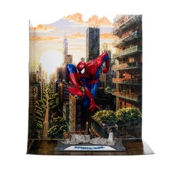 McFarlane Toys – Marvel Spider-Man 1:10th Scale Posed Figure with Scene Spider-M
