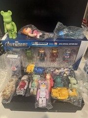 Lot Of Bearbrick 100% Medicom Toy Avengers Hulk Flags Anime Marvel Be@rbrick
