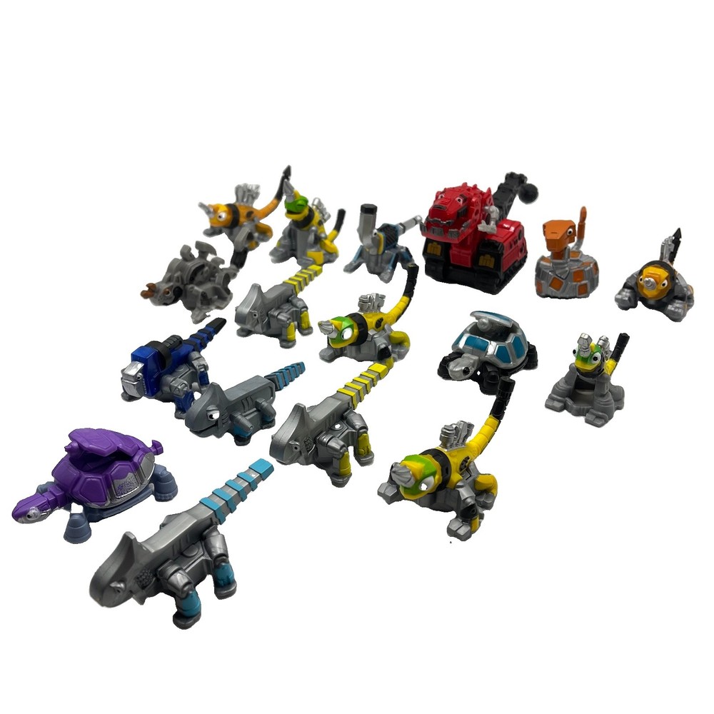 Dinotrux Diecast Raptoool Roller Otto Scrap It Ty Rux Grouter 17 Figures Lot