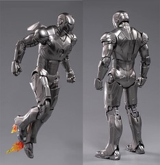 Marvel Avengers Iron Man Mark 2 MK2 Ironman Toy LED Light Action Figure Model