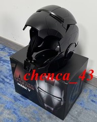US Now!!! 1:1 Wearable Full Black MK5 Helmet LED Iron Man Full Face Mask w/ Box