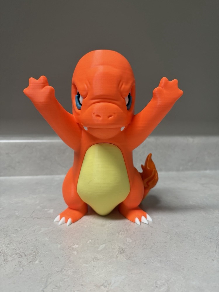 Charmander Pressed Against Window