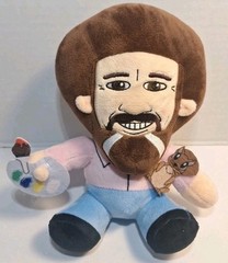 Bob Ross with Paint Brush & Palette Plush 8”