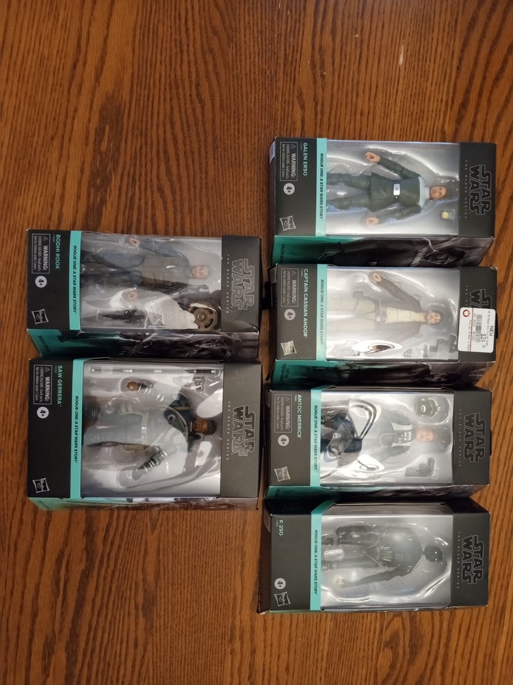 Star Wars Black Series 6″ Rogue One Set Of 6 Lot. Galen Erso, Bodhi Rook, Saw Ge