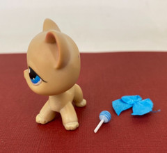 ❤ Littlest Pet Shop ❤ LPS #228 – Authentic Beige Shorthair Cat with Stripe Tail