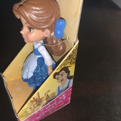 Disney Princess Mini Poseable Action Figure Doll Mini Toddler Belle Blue Dress