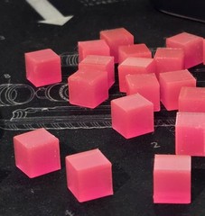 Transformers G1 Energon Cubes 12 Pack of 10mm Sized 3D Printed Translucent Pink2