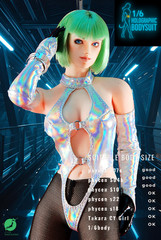 1/6 Holographic Bodysuit+Gloves Set for TBLeague/Phicen S07D S22 S18 bdsm