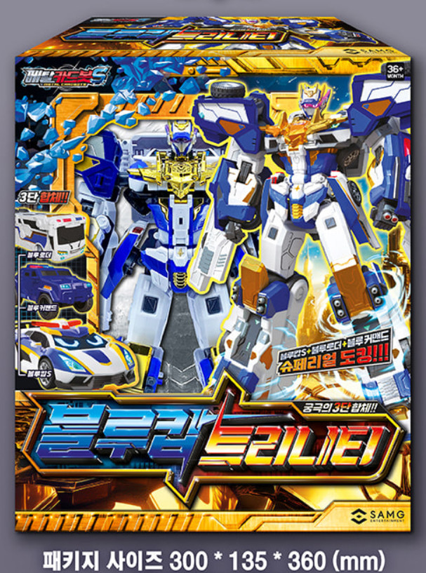 Metal Cardbot S Season2 BLUE COP TRINITY 3 Combined Action Figure Vehicle New