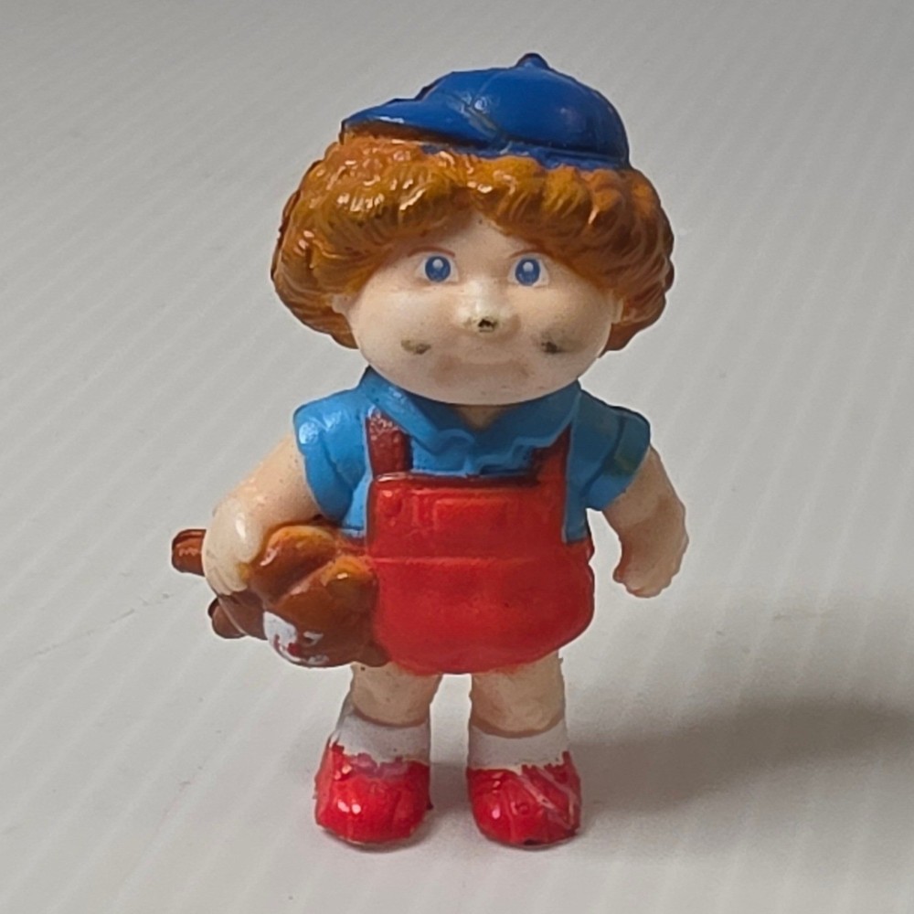 Cabbage Patch Kids PVC Figurine Small Red Blue Fair 1984 Panini OAA