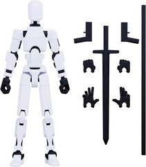 Customizable Nova T13 Action Figure – High-Quality 3D Printed Robot in White
