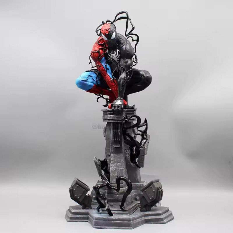 Symbiotic Spider-Man Venom Action Figure LED 14.9in 38cm PVC Statue Model