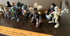 Indiana Jones Gi Joe Combat Adventure Heroes figures mechanic swordsman skeleton