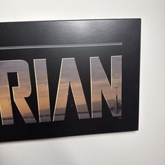 The Mandalorian 3D Printed Art Logo Shelf Wall Sign Star Wars 27 In. X 8 In.