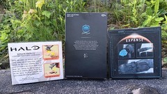 Lootcrate Rocinante Space Ship, Halo Icons figures , Westworld Dolores & Arnold