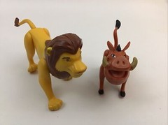 Disney Lion King Figures Just Play Simba Pumbaa 2pc Lot Toys Vintage
