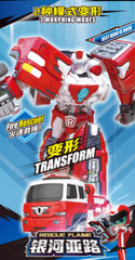 Tobot V Galaxy Detectives Rescue Flame Transforming Fire Engine Robot Figure Toy