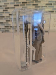 VINTAGE STAR WARS AFA 85 NM+ BIB FORTUNA BEIGE LINING LIGHT STAFF HK