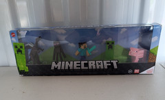 4 Pack Ender Dragon Steve Creeper Pig MINECRAFT Mattel 15 Years 15th VERSION 2