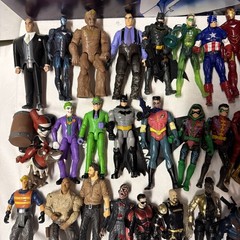 HUGE 4″ Action Figure Lot Of 68 No Duplicates Vtg 85′ Marvel DC Battlestar READ