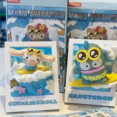 Miniso Sanrio Summer Surf Series Magnetic Fridge Magnet Confirmed Blind Box