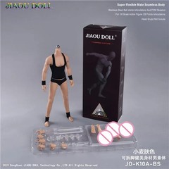 JIAOU DOLL 1/6 Male Rubber Seamless Body Lan Body Muscular 12″ Action Figure