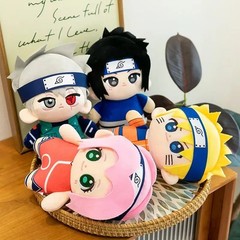 Naruto Anime Plush Toys Cute Sasuke Sakura Plushie Kawaii Kakashi Soft Stuff Dol