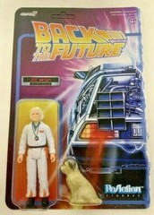 NEW Super7 Back to the Future DOC BROWN & EINSTEIN 1980s 3.75″ ReAction Figure