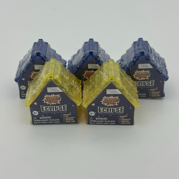 ☀️LOT OF 5 ANIMAL JAM ECLIPSE LIMITED EDITION BLIND CAPSULES NEW TY217A☀️