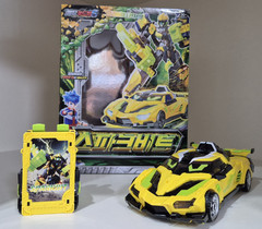 Metal Cardbot S SPARKBIT Transformer Robot Sports Car Korean Toy