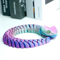 3D Printed Big Headed Snake Model,Articulated Animals Figure,Toys Home Decor