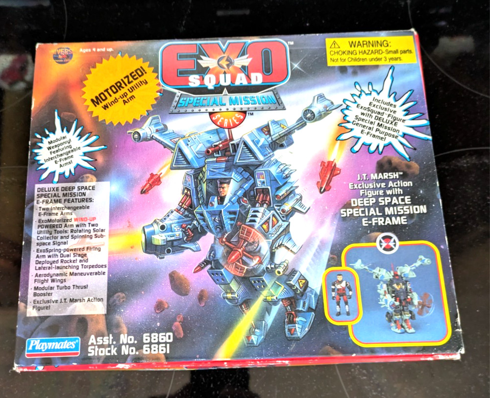 Exosquad JT Marsh Deep Space E-Frame Action Figure Box 1995 NEW OPEN BOX