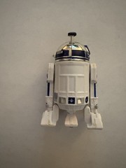 Star Wars R2-D2 Action Figure 2in Plastic White Blue Silver TV Movie Games