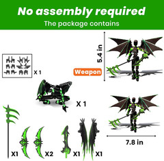 (Assembly Completed) T13 Action Figure Set,Dummy 13,Articulated Robot with Demon
