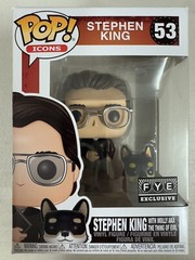 Stephen King with Molly 53 ~ Funko Pop Vinyl ~ FYE EXCLUSIVE + FREE PROTECTOR