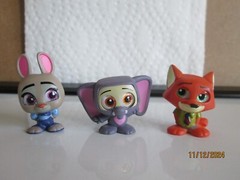 Set of 3 – Disney Doorables Series 9 – Zootopia – Finnick, Judy Hopps, Nick