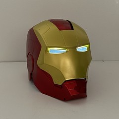 Iron Man Mark VII Headgear 1:1 Helmet LED Eyes Gold CG7248 Wearable New in Box