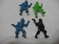4 – Archer Ajax 1950s Hard Plastic Spacemen Figures