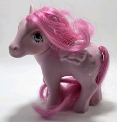 VTG Heart Throb My Little Pony MLP G1 Pegasu 1984 Hong Kong Pink Silver Glitter