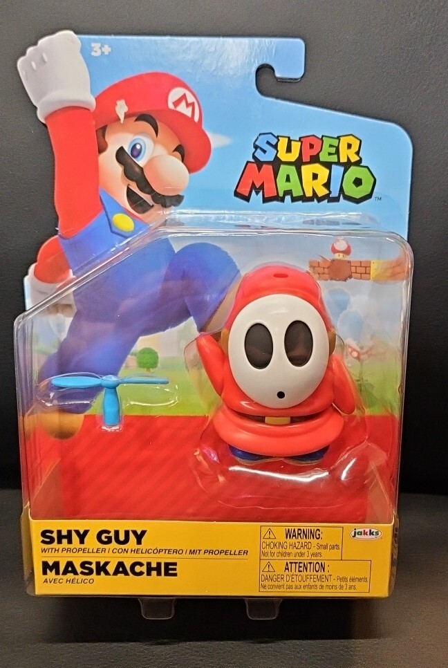 Jakks Nintendo Super Mario Bros Shy Guy With Propeller 4 Inch Figure NEW