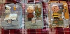 Three Peanuts: CHARLIE BROWN 5″ Figures, Halloween And Two Christmas