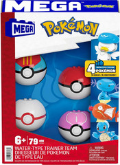 MEGA Pokémon Action Figure Building Toys Set, Water-Type Trainer Team with 79 Pi