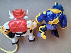 Vintage 1991 Hasbro Cowboy Of Moo Mesa Cowlorado Kid Colonel Cudster set of 2