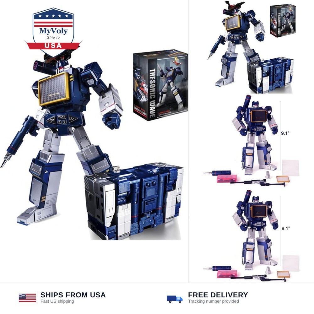 Deformation Robot Toys Tape Recorder 9.1 inches Gear Joints Action Figure Con…