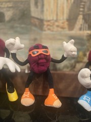 Vint California Raisins 1988 Applause Bendable Plush Figures Lot of 4 Hardee’s