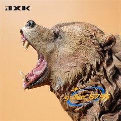 JXK 1/6 Fierce Brown Bear Figure Animal Model Scene GK Decoration Gift Toys New