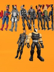Lot of 17 Action Figures – 12” Superheros With One WWE Wrestler- See Description